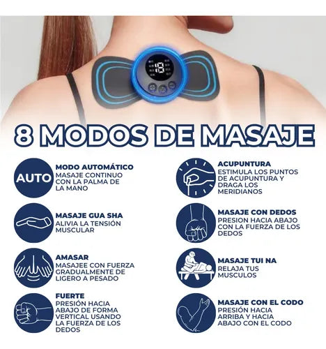 MINI MASAJEADOR ELECTRICO 8 MODOS + ENVIO GRATIS